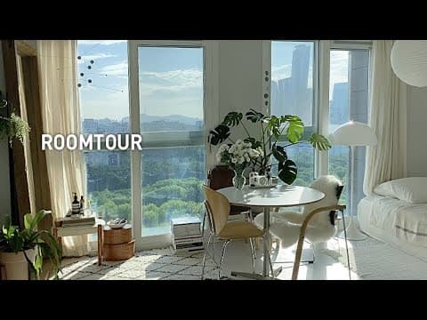 Roomtour | seoul 남산뷰맛집 | 원룸 오피스텔 룸투어 | 랜선집들이 | 자취방 인테리어 | 식물 인테리어 | 빈티지 가구, 감성 소품 소개 |